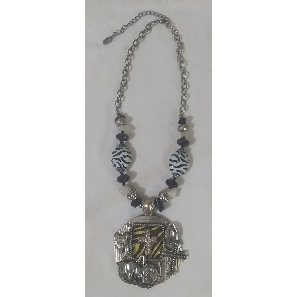 Yousi Christian Cowgirl Necklace Beads Zebra Cross Horse Saddle Boots Horseshoes